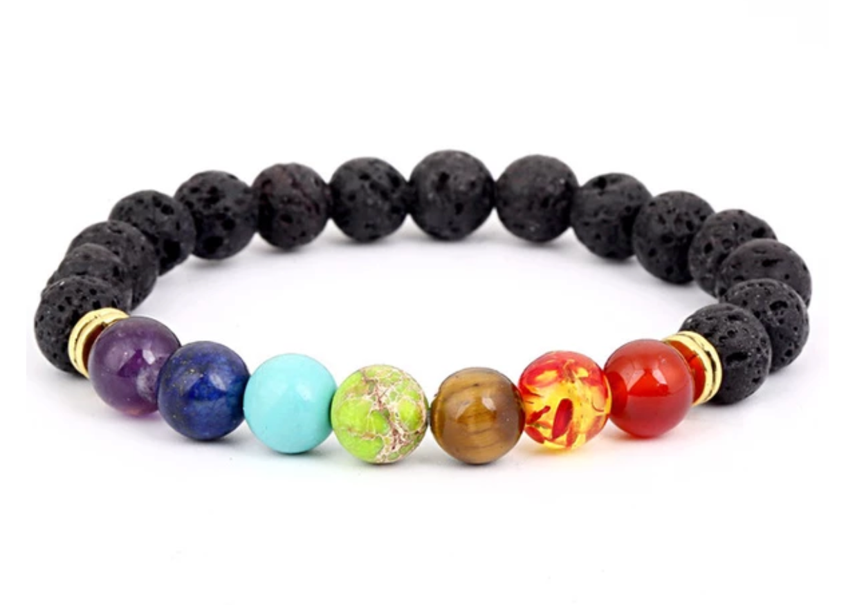 Chakra Lava Bracelet