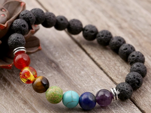 Chakra Lava Bracelet