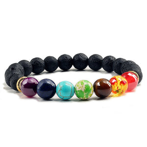 Chakra Lava Bracelet